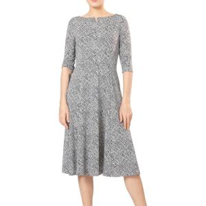 imageMarycrafts Womens Fit Flare Tea Midi Dress for Office Business WorkAbstract Geometric
