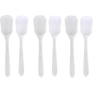 image:imageMarycrafts Set of 6 Large Square White Mother of Pearl MOP Caviar Spoons