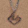 image:imageMarycrafts Hand Cut Coin Buck and Doe Heart Necklace Jewelry Relationship BFF