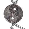 image:imageMarycrafts Hand Cut Coin Yin Yang Necklace Set Couple Relationship BFF Best Friend Jewelry Gifts
