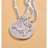 image:imageMarycrafts Set Cut Coin Buck and Doe with Fawn Family Necklace Interlocking Necklace Relationship BFF