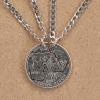 image:imageMarycrafts Set Hand Cut Coin Anchor Interlocking Necklace Jewelry Relationship BFF