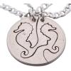 image:imageMarycrafts Set Hand Cut Coin Seahorse Necklace Interlocking Necklace Jewelry Relationship BFF