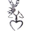 image:imageMarycrafts Hand Cut Coin Necklace Buck Doe Love Heart Jewelry Relationship BFF