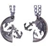 image:imageMarycrafts Set Hand Cut Coin Anchor Interlocking Necklace Jewelry Relationship BFF