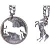 image:imageMarycrafts Set Hand Cut Coin Horse Necklace Interlocking Necklace Jewelry Relationship BFF