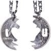 image:imageMarycrafts Set Hand Cut Coin I Love You Necklace Interlocking Necklace Jewelry Relationship BFF