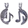 image:imageMarycrafts Set Hand Cut Coin Music Note Necklace Interlocking Necklace Jewelry Relationship BFF