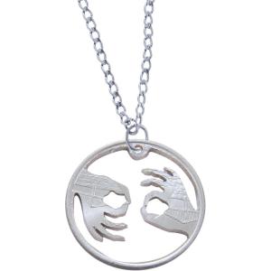 image:imageMarycrafts Hand Cut Coin Im OK Sign Necklace Jewelry Relationship BFF