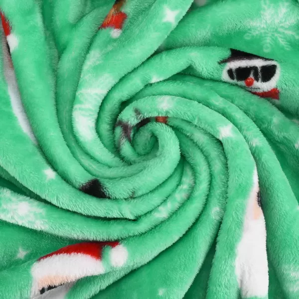 Catalonia Burrito Wearable Blanket with Sleeves and Pocket Soft Comfy Fleece Snuggy Wrap Throws Blanket Robe for Women and MenSanta and Deer Green