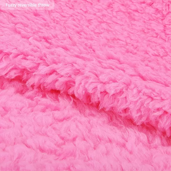 Catalonia Camo Sherpa Throw Blanket Fuzzy Snuggle Blanket for Camping Traveling Couch Bed Super Soft Light Weight Reversible All Season Use 50x60 inchesPink