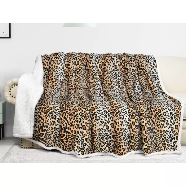 Catalonia Cheetah Sherpa Fleece Blanket for Bed Super Soft Plush Sofa Couch Throw Blanket TV Bed Blanket Comfy Cozy Fluffy Warm Comforter Caring Gift 60x80 inch90x90 inches Cheetah