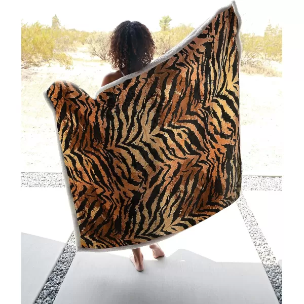 Catalonia Cheetah Sherpa Fleece Blanket for Bed Super Soft Plush Sofa Couch Throw Blanket TV Bed Blanket Comfy Cozy Fluffy Warm Comforter Caring Gift 60x80 inch50x60 inches Tiger