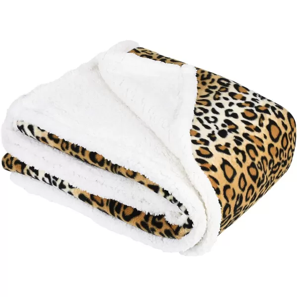 Catalonia Cheetah Sherpa Fleece Blanket for Bed Super Soft Plush Sofa Couch Throw Blanket TV Bed Blanket Comfy Cozy Fluffy Warm Comforter Caring Gift 60x80 inch50x60 inches Cheetah