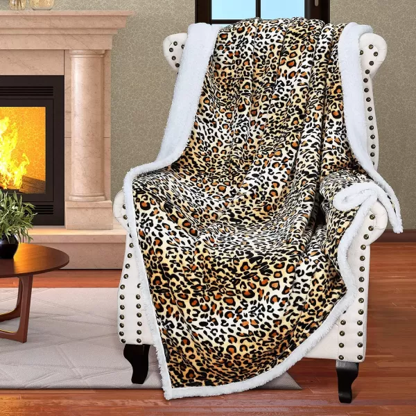 Catalonia Cheetah Sherpa Fleece Blanket for Bed Super Soft Plush Sofa Couch Throw Blanket TV Bed Blanket Comfy Cozy Fluffy Warm Comforter Caring Gift 60x80 inch60x80 inches Cheetah