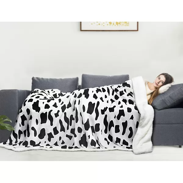 Catalonia Cheetah Sherpa Fleece Blanket for Bed Super Soft Plush Sofa Couch Throw Blanket TV Bed Blanket Comfy Cozy Fluffy Warm Comforter Caring Gift 60x80 inch90x90 inches Dalmatian