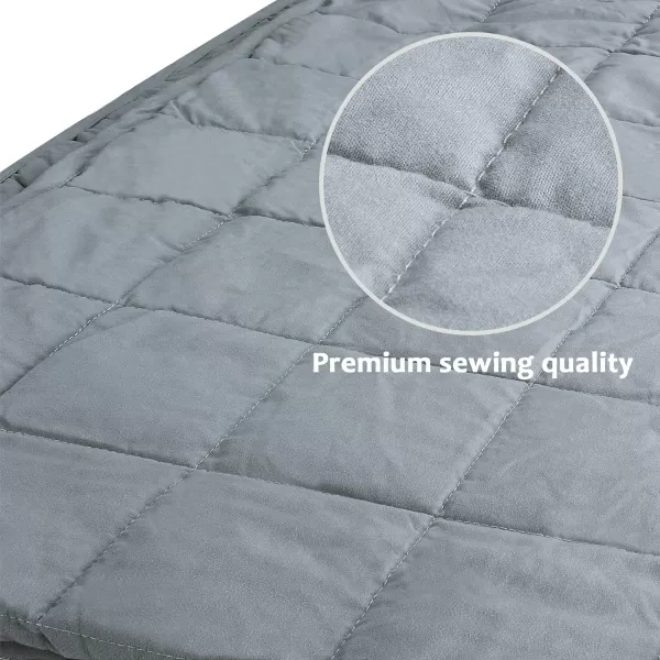 Catalonia Cotton Weighted Blanket Evenly Distributed15 LBS 60x80 Full Size Premium Heavy Blanket for Adults Kids Breathable Comfortable Comforter with Glass Beads for Good SleepGrey 48x72 12lbs