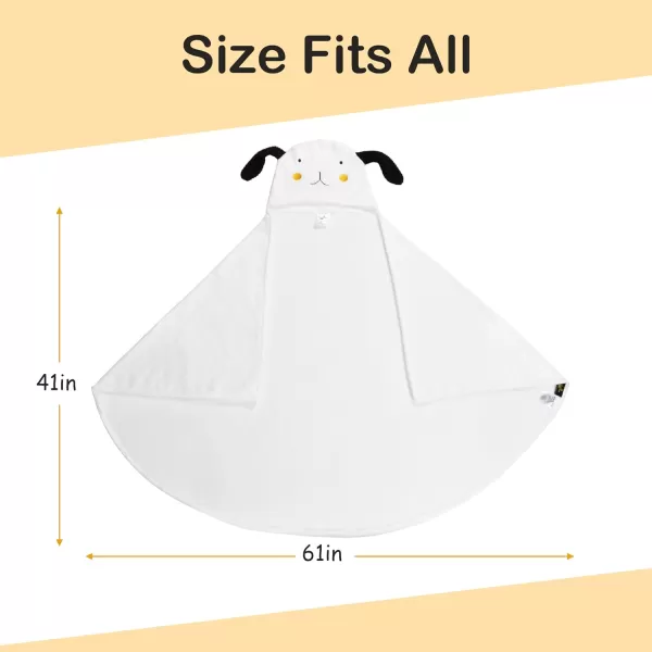 Catalonia Hooded Blanket Poncho  Wearable Blanket Wrap with Hand Pockets  Comfy Sherpa Fleece Throw Cape for Children and Adults Women GiftHooded Blanket White Sheep