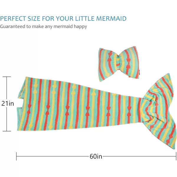 Catalonia Kids Mermaid Tail Blanket Super Soft Plush Flannel Sleeping Snuggle Blanket for Girls Rainbow Tiedye Fish Scale Pattern Gift IdeaGreen