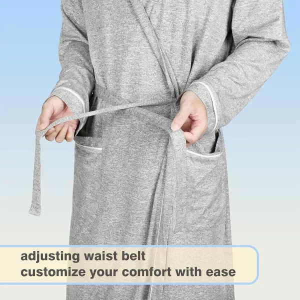 Catalonia Lightweight Womens Robes Ladies Bathrobe Silky Soft Long Summer KimonoGray Ash