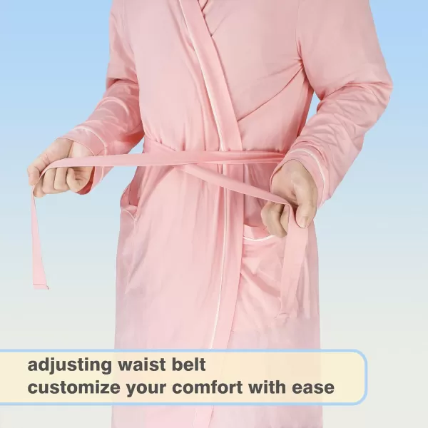 Catalonia Lightweight Womens Robes Ladies Bathrobe Silky Soft Long Summer KimonoPink