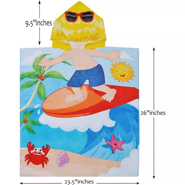 Catalonia Mermaid Hooded Bath Towel for 2 to 6 Years Girl100 Cotton Water Absorption Beach Poncho Swim Changing Robe Sand ProofSurf Boy