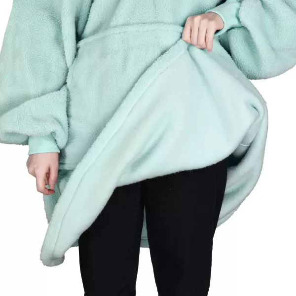 Catalonia Oversized Blanket Hoodie Sweatshirt Wearable Lounging Fleece Pullover Gift for Adults Women Men Kids Wife PurpleMint  Faux Shearling