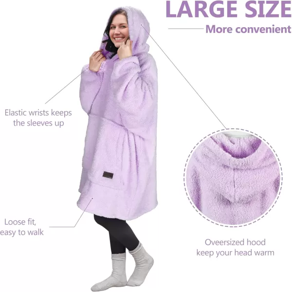 Catalonia Oversized Blanket Hoodie Sweatshirt Wearable Lounging Fleece Pullover Gift for Adults Women Men Kids Wife PurplePurple