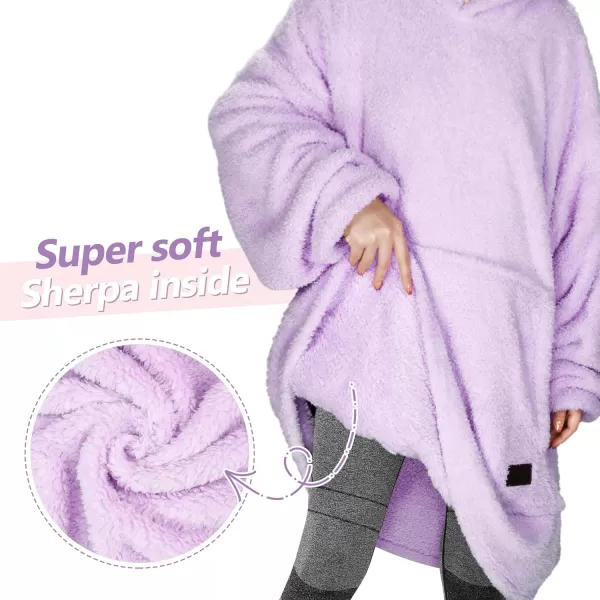 Catalonia Oversized Blanket Hoodie Sweatshirt Wearable Lounging Fleece Pullover Gift for Adults Women Men Kids Wife PurplePurple