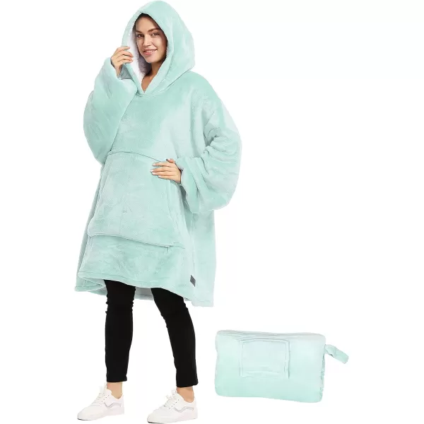 Catalonia Oversized Blanket Hoodie Sweatshirt Wearable Sherpa Blanket Pullover Ideal GiftingGreen