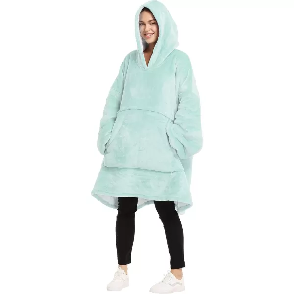 Catalonia Oversized Blanket Hoodie Sweatshirt Wearable Sherpa Blanket Pullover Ideal GiftingGreen