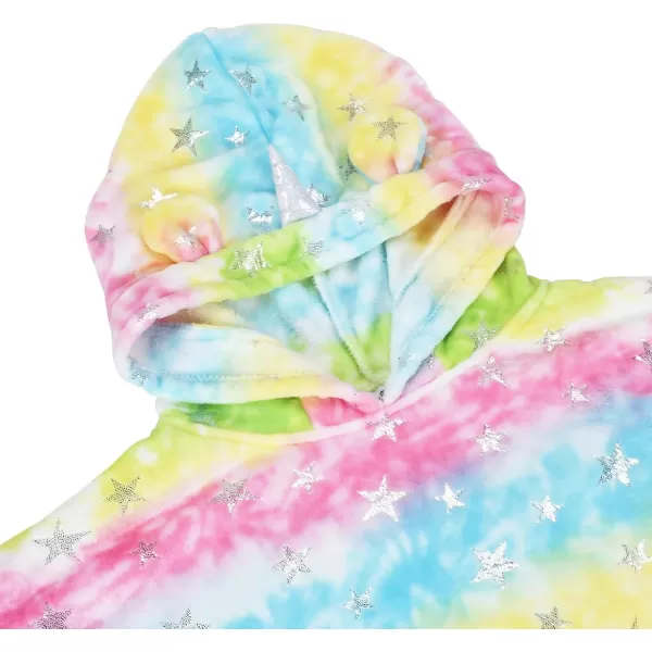 Catalonia Oversized Blanket Hoodie Sweatshirt for Kids Wearable Fleece Pullover with Large Front Pocket Teen Boys GirlsRainbow Unicorn