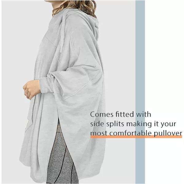 Catalonia Oversized Hoodie Sweatshirt Poncho Casual Hoodie Cape Batwing Coat Pullover Blanket for Adults Women MenGrey