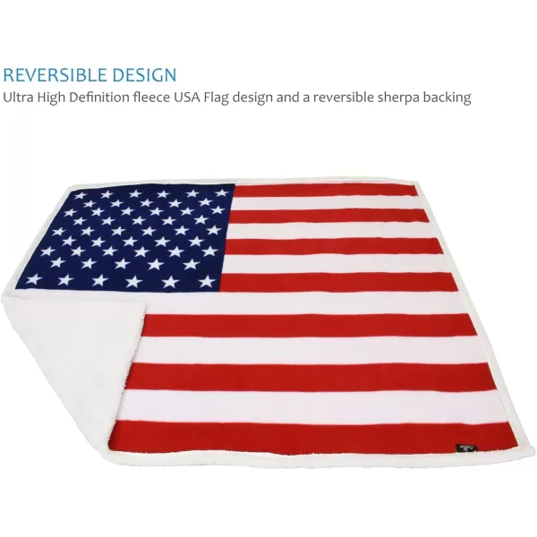 Catalonia Patriotic US Flag Blanket American National Flag Throws Sherpa Fleece Reversible Blanket for Couch Bed Decor 4th of July Citizenship Veteran GiftThrow50x60 American Flag