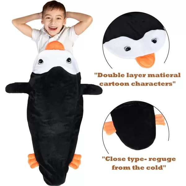 Catalonia Penguin Tails Blanket Super Soft Plush Kids Sleeping Blanket Bag for Toddler Children Teens Boys GirlsGift IdeaPenguin