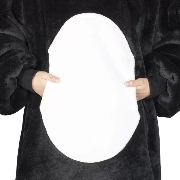 Catalonia Ribbit Deer Print Oversized Hoodie Blanket Sweatshirt Wearable Sherpa Giant Pullover for Adults Men Women Teenagers Wife Girlfriend GiftOne Size Panda