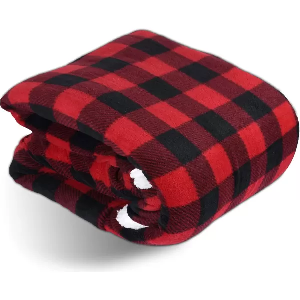 Catalonia Sherpa Wearable Blanket with Sleeves Arms Super Soft Warm Comfy Large Fleece Plush Sleeved TV Throws Wrap Robe Blanket for Adult Women and MenKangaroo Front Pocket Red Checker