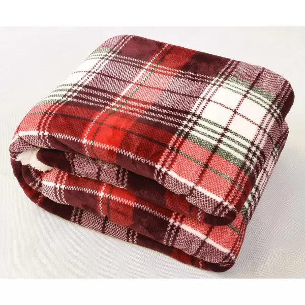 Catalonia Sherpa Wearable Blanket with Sleeves Arms Super Soft Warm Comfy Large Fleece Plush Sleeved TV Throws Wrap Robe Blanket for Adult Women and MenStandard Pocket Red Plaid