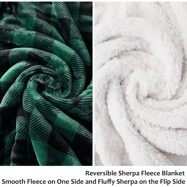 Catalonia Sherpa Wearable Blanket with Sleeves amp Foot Pockets for Adult Women Men Comfy Snuggle Wrap Sleeved Throw Blanket Robe Gift Idea PlaidSherpa Lining Green Checker