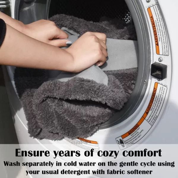 Catalonia Waterproof Blanket Pee Proof Couch Sofa Bed Protector Cover for Baby Super Cozy Plush Fleece Warm Sherpa Lining Throws and Blankets for Boating Camping Extra Large 80x90 GrayLt GrayDk Gray 60x80 inch