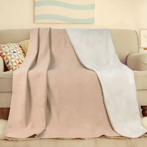 Catalonia Waterproof Blanket for Bed Reversible Baby Pet Doggy Pee Proof Fleece Blanket Large Couch Sofa Cover Furniture Boat Mattress Protector King SizeCameltaupe 80x90 inch