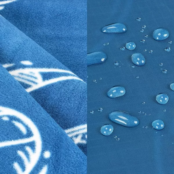 Catalonia Waterproof Blanket for Outdoor Hooded Blanket Poncho Windproof Warm for StadiumSporting Events CampingBlue  Football