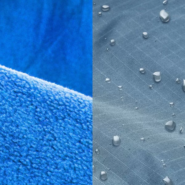 Catalonia Waterproof Blanket for Outdoor Hooded Blanket Poncho Windproof Warm for StadiumSporting Events CampingGrey  Blue