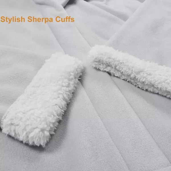 Catalonia Womens Hooded Robes Soft Warm Short Plush Fleece Bathrobe Sherpa Lined Dressing GownCatalonia Womens Hooded Robes Soft Warm Short Plush Fleece Bathrobe Sherpa Lined Dressing Gown