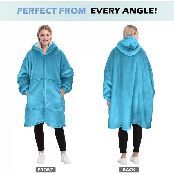 Catalonia Zip Up Blanket Hoodie Sweatshirt Oversized Sherpa Pullover Jacket Coat for Men Women Comfortable Gift for Her PurpleOne Size Blue