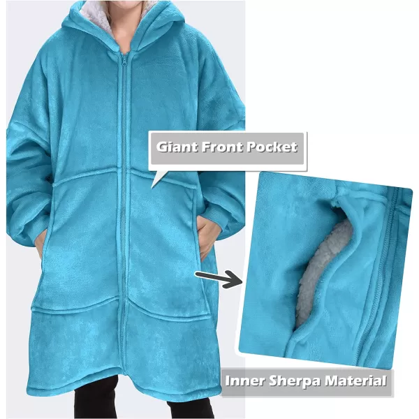 Catalonia Zip Up Blanket Hoodie Sweatshirt Oversized Sherpa Pullover Jacket Coat for Men Women Comfortable Gift for Her PurpleOne Size Blue