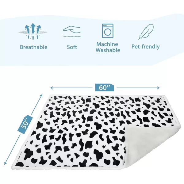 Kritter Planet Large Dog Blanket Super Soft Fluffy Sherpa Fleece Dog Couch Blankets and Throws for Large Medium Small Dogs Puppy Doggy Pet Cats 50x60 inchesDalmatian