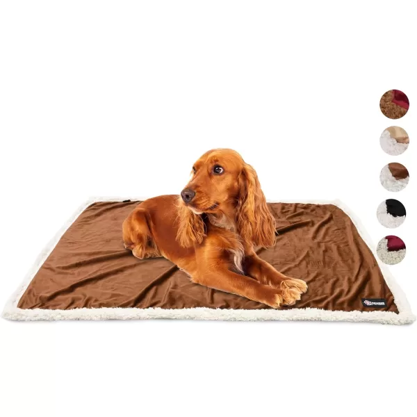 Kritter Planet Puppy Blanket Super Soft Sherpa Dog Blankets and Throws Cat Fleece Sleeping Mat for Pet Small Animals 45x30 LatteBrown