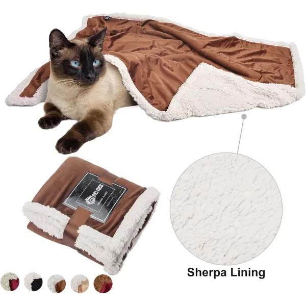 Kritter Planet Puppy Blanket Super Soft Sherpa Dog Blankets and Throws Cat Fleece Sleeping Mat for Pet Small Animals 45x30 LatteBrown