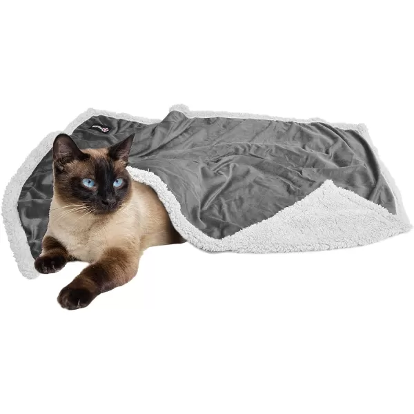 Kritter Planet Puppy Blanket Super Soft Sherpa Dog Blankets and Throws Cat Fleece Sleeping Mat for Pet Small Animals 45x30 LatteGrey